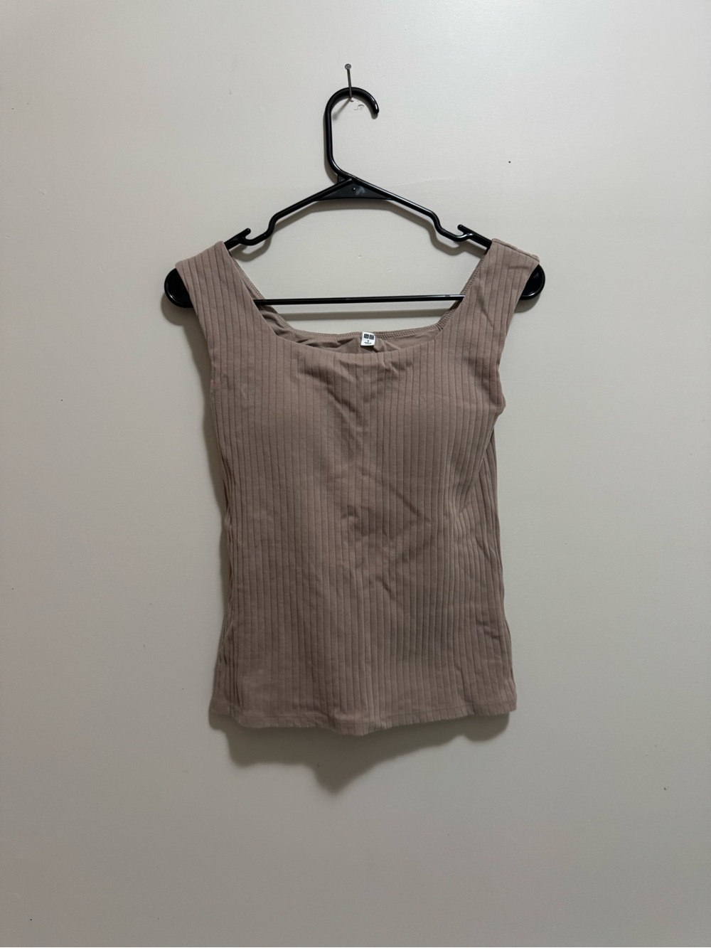 Uniqlo Women's Wide Ribbed Square Neck Bra Tank Top